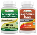 Best Naturals Ashwagandha Extract 500 Mg & Magnesium Oxide 500 mg