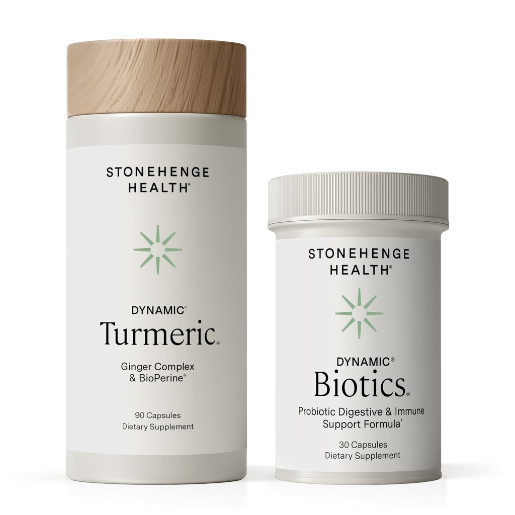Stonehenge Health Dynamic Turmeric, Dynamic Biotics Probiyotik: Ortaklar ve Digestion Support Schemeric