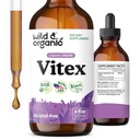 Wild & Organic Vitex Tincture - Vitex Chasteberry Supplement for Women - Sıvı Chaste Tree Berry İyi Mood için alıntı - Vegan, Sugar & Alkol Özgür Herb Drops - 4 fl oz