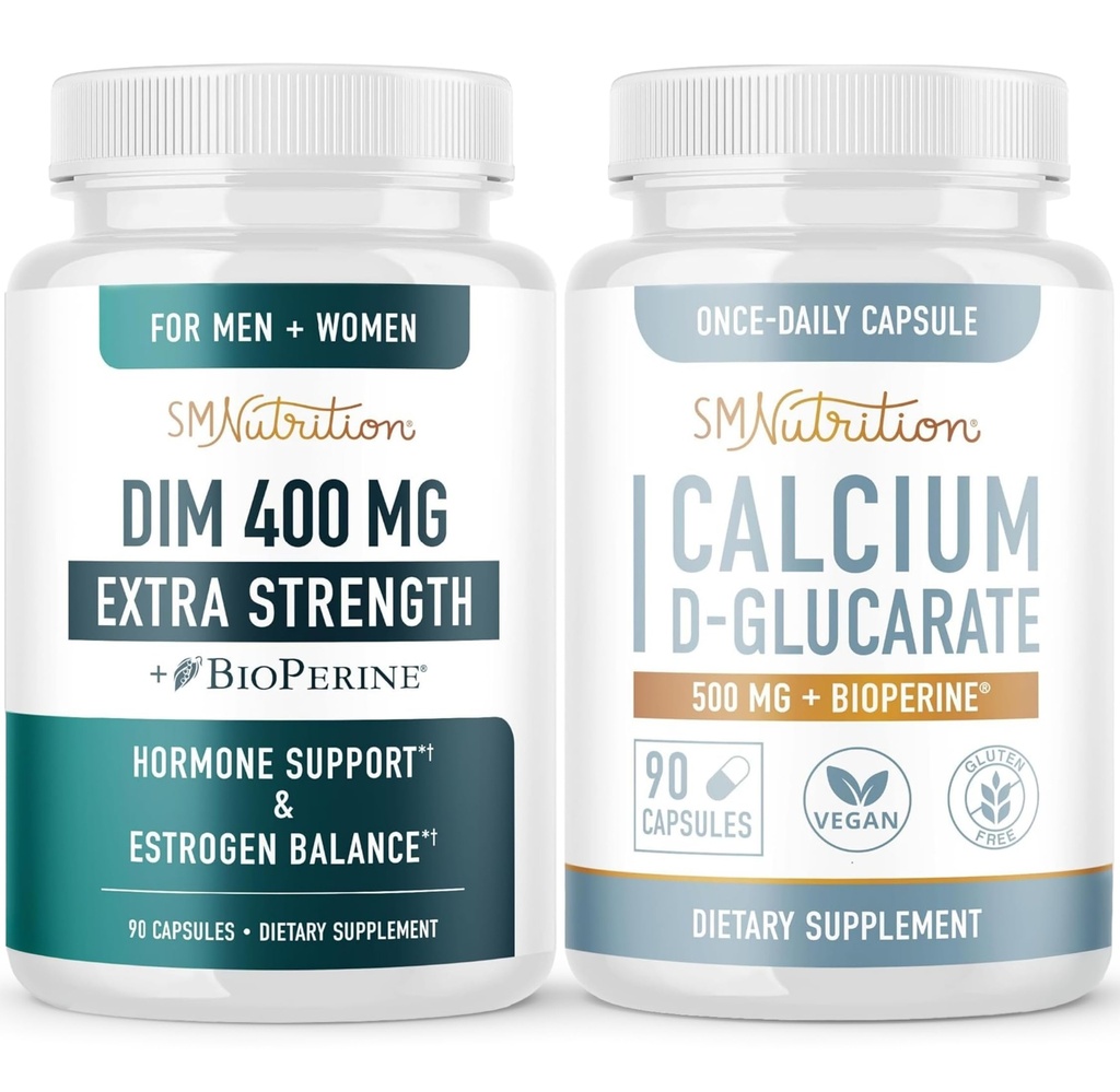 Gıda D-Glucarate & 400 mg DIM Supplement for improve Estrogen Hormon Dengesi | Vegan Gluten Free CDG Supplement (90 Hizmet) Ekstra Güçlü DIM (90 Hizmet) ile