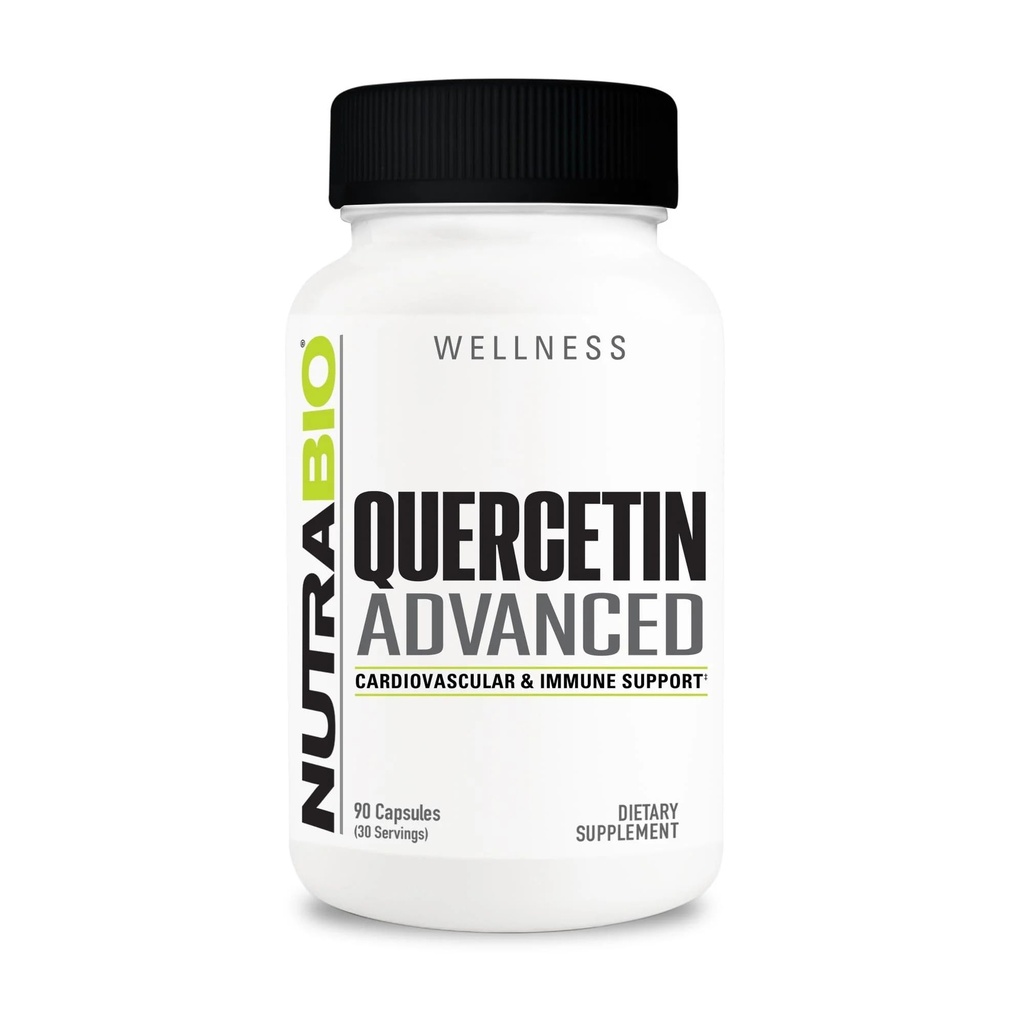 NutraBio Quercetin Gelişmiş Vitamin C ve Bromelain - Potent Antioksi - 90 Capsules