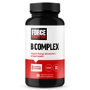 FORCE FACTOR Vitamin B Kompleksi Enerji, Yaşam ve Kalp Sağlığını Desteklemek için, B1 Vitamin B2, B3, B6, B12, ve daha fazla, Vegan, Non-GMO, 60 Sebze Capsules