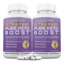 Justified Laboratories (2 Pack Ultra Fast Pure Keto Boost Pills 1275MG New & Improv Formula Contains Apple Cider Vinegar Ekstra Virgin Zeytinyağı Toz Yeşil Çay Broşürü 120 Capsules