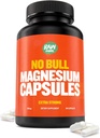 "No Bull" Magnezyum Capsules, Unique Citrate ve Banyo Formülü Uyku ve Rahatlama için, Magnezyum Pills Kas Aches ve Spasms, Magnezyum Oksit Citrate, 500g