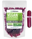 XPRS Nutra Boyutu 0 Boş Kapsüller - 100 Kont Boş Vegan Capsules - Vejetaryen Pills - DIY Sebze Kapsülü - Veggie Pill Caps for Do-It- Yourself Supplements (Purple Carrot)