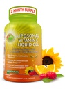 Liposomal Vitamin C Sıvı Gel Capsules - 1100 mg - Organik Acerola Cherries, High Potency C Liposomal Immune Support Supplement with Advancedd Abpole & Bioavailability - 120 count