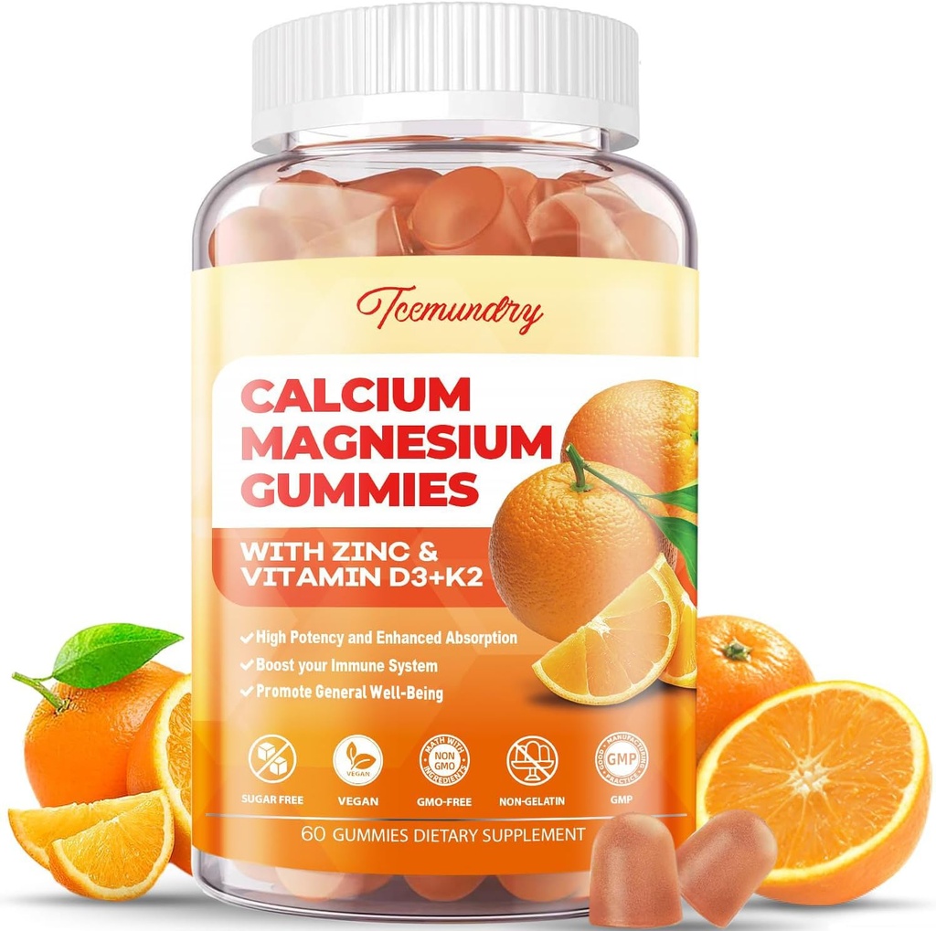 D3 & K2 Vitamin D3 ile Magnezyum Gummies - Yüksek Abvitamin Magnezyum Glycinate 400 mg - Sugar Freeuba Supplement - Destek Nerve Kas Mood & Immunity - Yetişkinler için Erkekler Kadınlar Çocuklar için