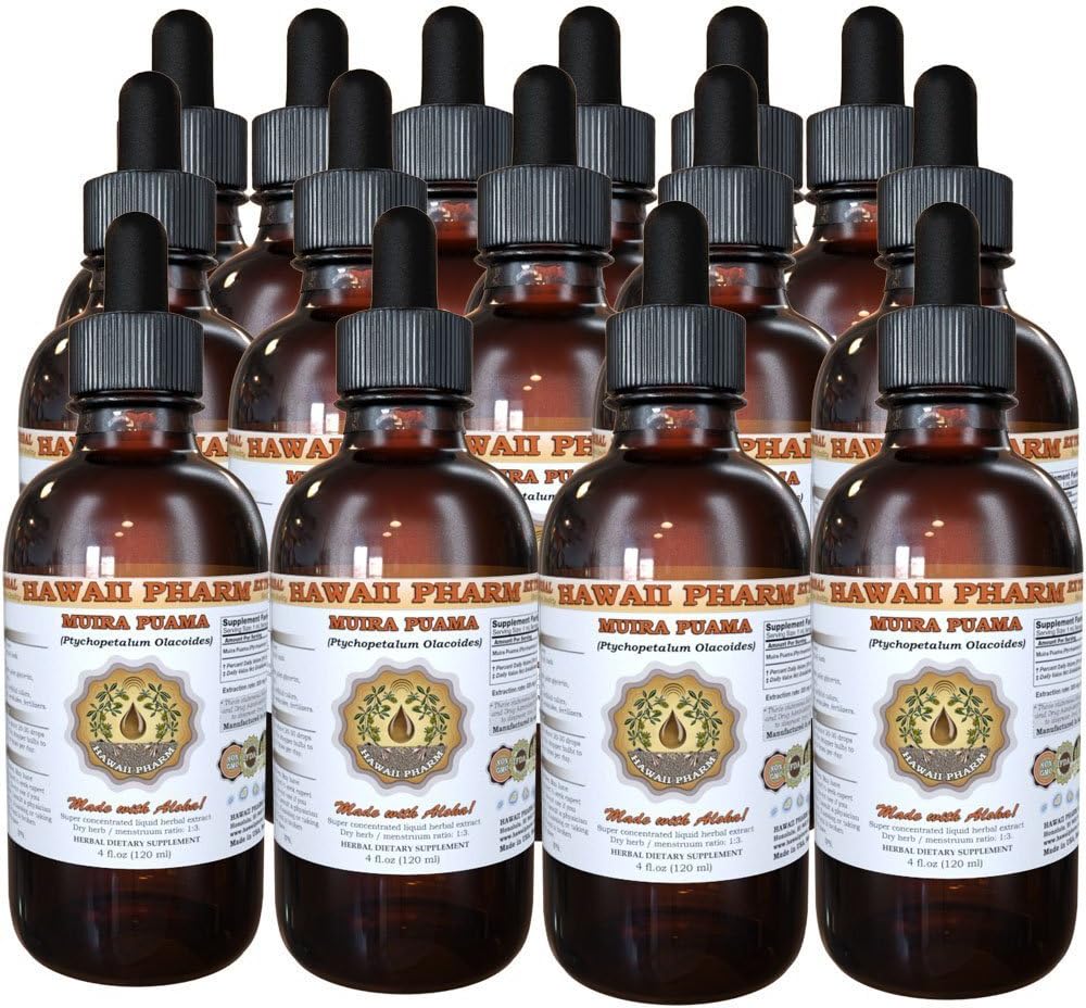 Muira Puama Sıvı Ekstraksiyon, Organik Muira Puama (Ptychopetalum Olacoides) Tincture 15x4 oz