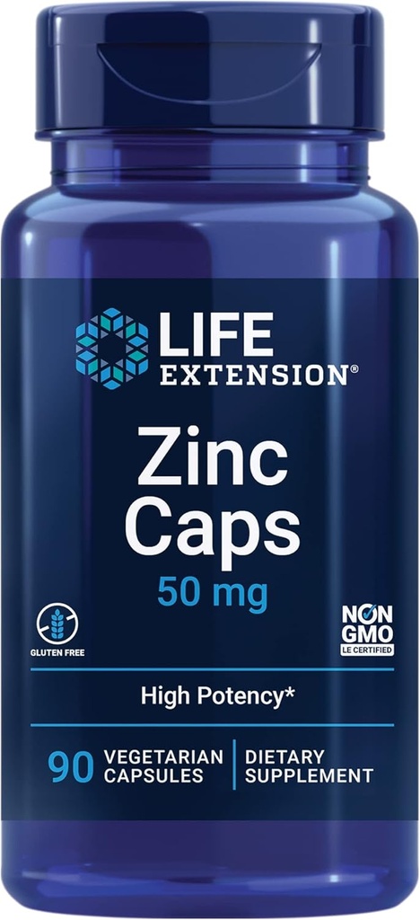 Life Extension Lysine 620 mg ve çinko 50mg - 100 Vegetarian Capsules ve 90 Vegetarian Capsules