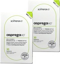 Asprega 30CT - Probiyotik + Prebiyotik Supplement | 17 Strains, 35 Milyar CFUs | Gecikme | Saccharomyces Boulardii | for Men & Women | by ScimeraMD, 2Pack