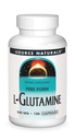 Source Naturals L-Glutamine - Metabolik Enerjiyi Destekleyen Ücretsiz Form Amino Asit - 100 Capsules