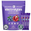 Keppi Electrolytes Toz Paketleri - Blueberry Pomegranate 30 Hizmet - Potasyum, Magnezyum, sodyum - Keto, Vegan, Fasting-Friendly, Zero Calorie Hydration Packets