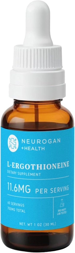 Nörogan L-Ergothioneine Sıvı Supplement - 700 MG 60 Hizmet (1 OZ) - Antioksi Destek, Sağlıklı Ağlama ve Beyin Yakıt * - ABD'de Made in USA