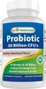 Best Naturals Probiotic 10 Strains & 30 Billion CFU Intestinal Flora, 60 Veggie Capsules (60 Count (Pack of 1))