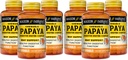 MASON NATURAL Papaya Digestive Enzyme Kompleksi - Sağlıklı Digestive Fonksiyonl, Nutrient Abxia, Peach Flavor, 100 Chewables ( Borges 6)