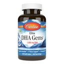 Carlson - Elite DHA Gems, 1000 mg DHA, Vahşi Caught, Sustainable Sourced, Brain Function & Health Vision, 60 Softgels