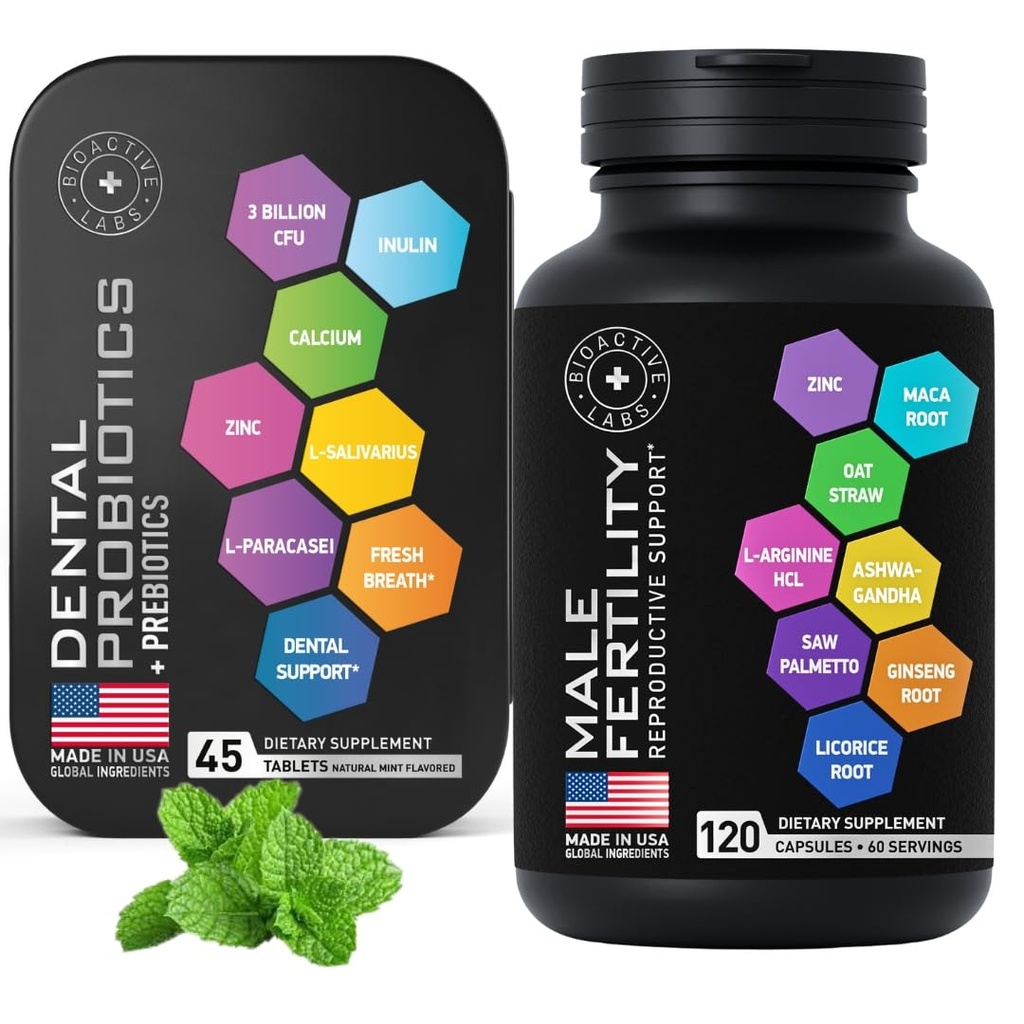 Tins Erkek ve Diş Probiyotikleri için Fertness Supplements for Men and Dental Probiyotiks in Tins Male Sche