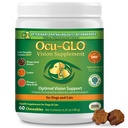 Ocu-GLO Cat & Dog Senior Supplement for Eye Support - Büyük ve Küçük Evcil Hayvan Bakımı Lutein, Omega-3 Fatty Acids, Grape Seed & Antioksisss