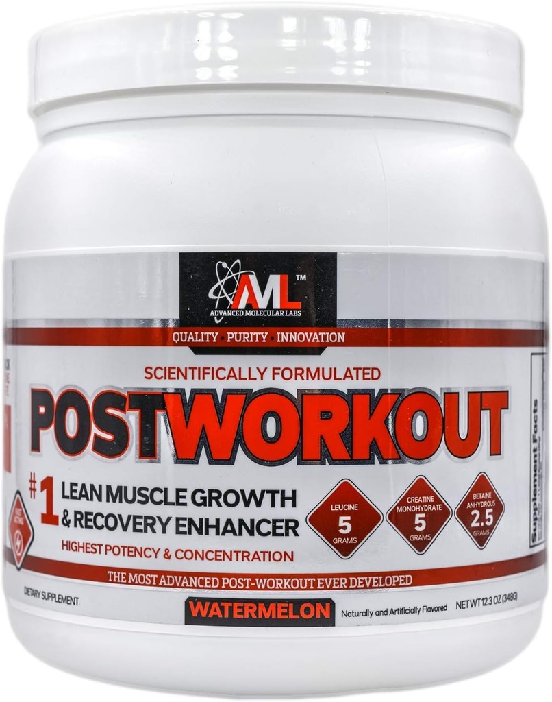 Gelişmiş Moleküler Laboratuvarlar - Postworkout Toz, Lean Kas Büyüme, Kurtarma Yenilikçi, Kas Building Post Workout Recovery Women and Men, Watermelon, 12.3 ozz