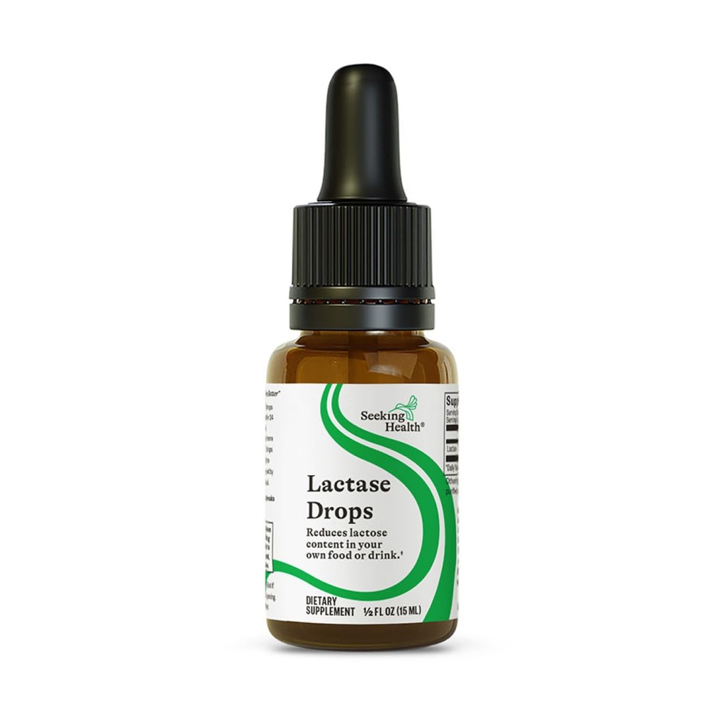 Seeking Health Lactase Drops - Sıvı Supplement to Lactase Enzyme for Dairy intolerance Support - Lactase Enzyme Supplement - 0,50 Fl oz, 52 Hizmetler