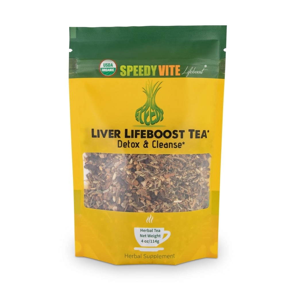 Liver Detox Çay | USDA Organik (4 oz) by SpeedyVite - Temizler, Destekler Liver, Gallbladder Health with Dandelion Leaf, Fennel, Ginger ve daha fazlası