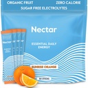 Nectar Enerji ATM - Organik Caffeine, B12 & Electrolytes - Sugar Free & Zero Calorie - Sağlıklı Kahve, Enerji İçilir & Soda Alternatif - Hydration & Energy Supplement (Orange 30 Toz Paketleri)