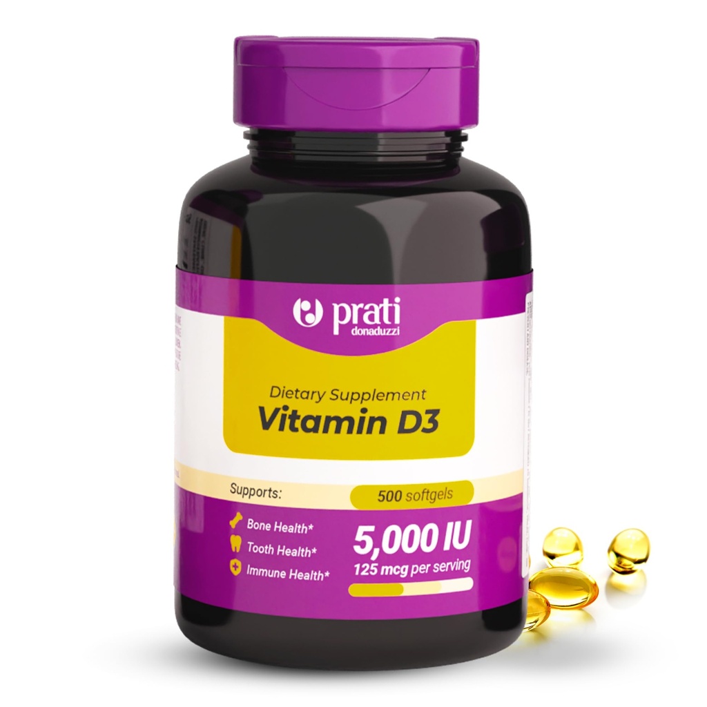 D3 5.000 IU - 500 Softgels - Savunma Sistemi, Bone & Muscle Health - Family Dimension
