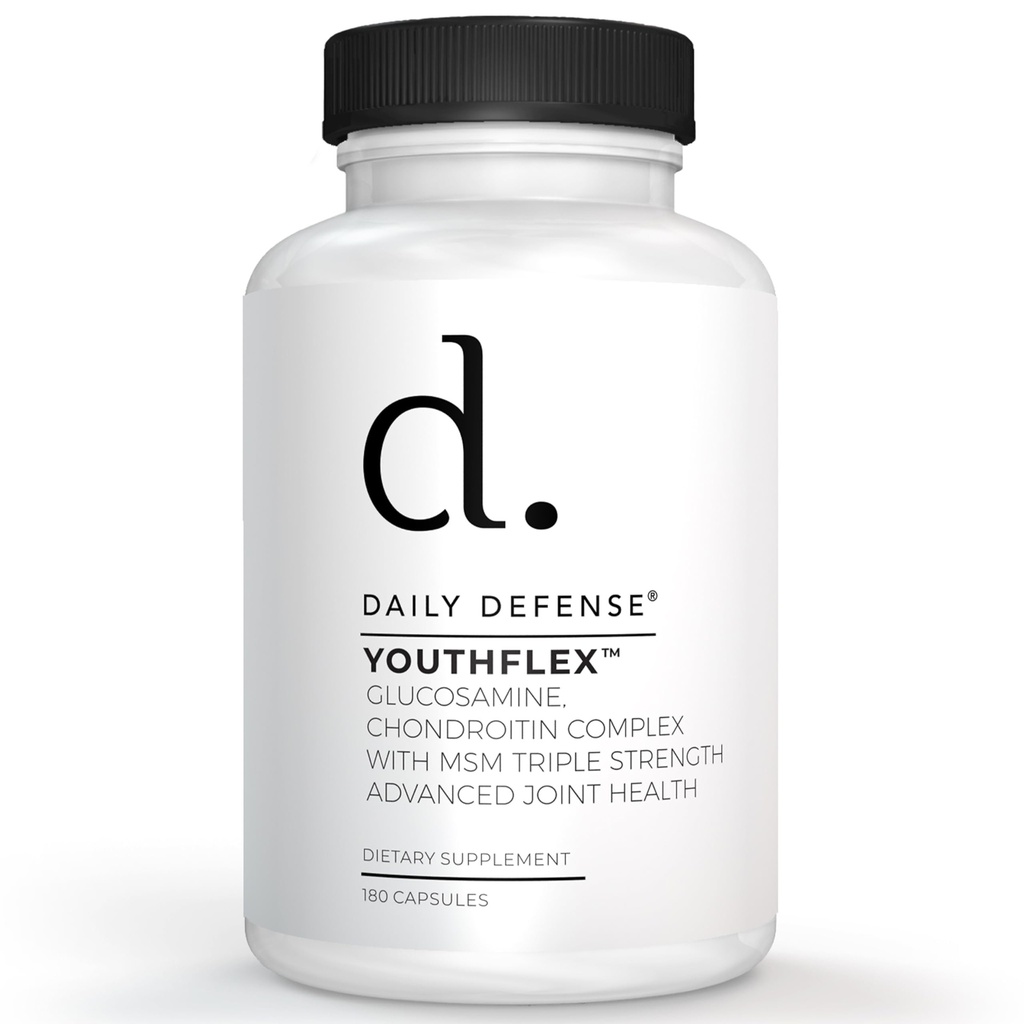 Chondroitin & MSM Ortak Supplement ile Glucosamine - Erkekler ve Kadınlar Hareketliliği ve Flexability için Ortak Destek Supplement - 180 Capsules, Youthflex Glucosamine Kompleksi, ABD'de Yapılan ABD