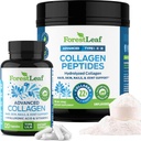 OrmanLeaf Collagen Supplements Sche - 2in-1 Hydrolyzed Collagen Hydro Toz ve Collagen Pills - Grass Fed Bovine Collagen for Women and Collagen for Menagen