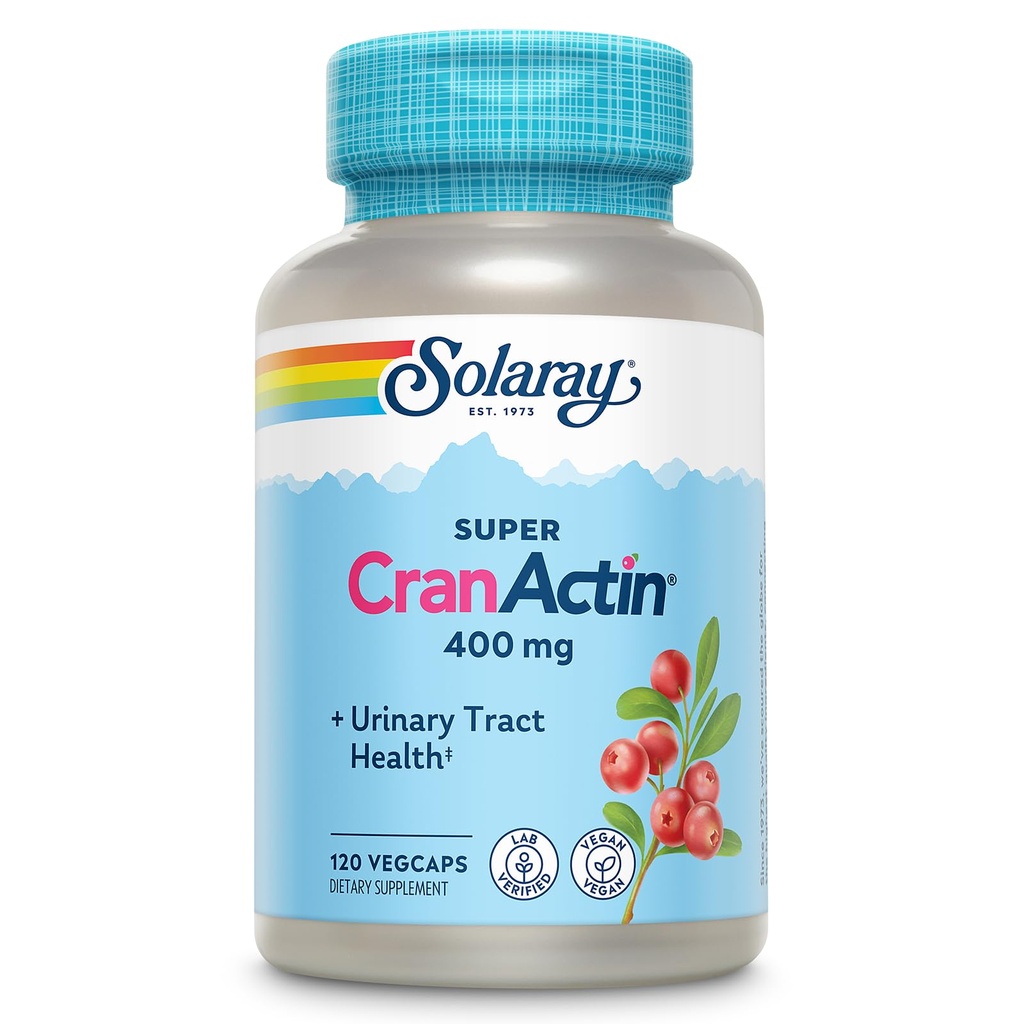 SOLARAY Super Cranberry Taklit 400 mg Sağlıklı Urinary Tract Desteği eklendi Vitaminler ile eklendi