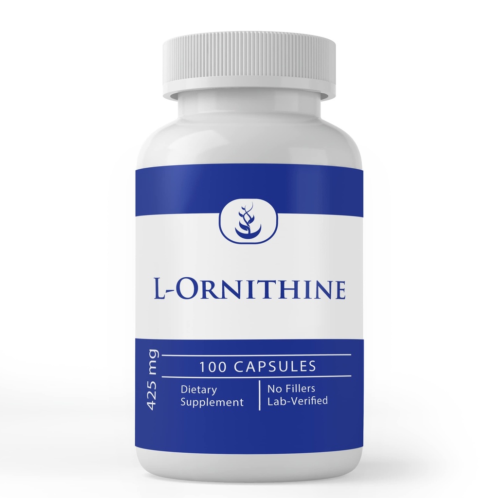 Pure Original Materialss L-Ornithine, (100 Capsules) Her zaman Pure, Nomixs Or Fillers, Lab Onaylandı