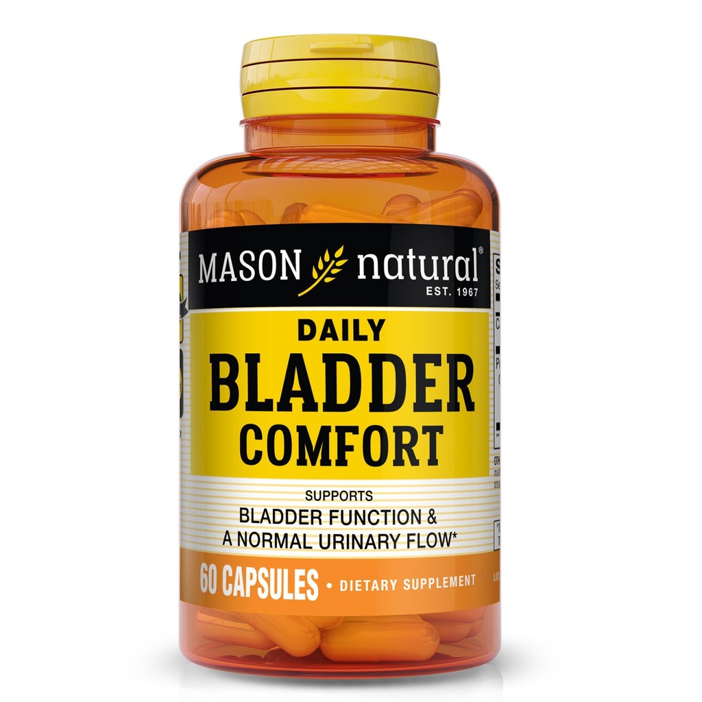 MASON NATURAL Daily Bladder Comfort, 30,Day Supply withuba, Riley Seed Tohum, & Soy Germ Normal Bladder Fonksiyonlarını Desteklemek için