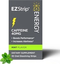 Enerji Supplements - Mint Flavor, 30 Count - Strips'ı 40 mg Caffeine ile çözme, Gününüzü ve Boost Performansını Enerjilendirmek - ABD'de Yap, Şeker ve Gluten-Free