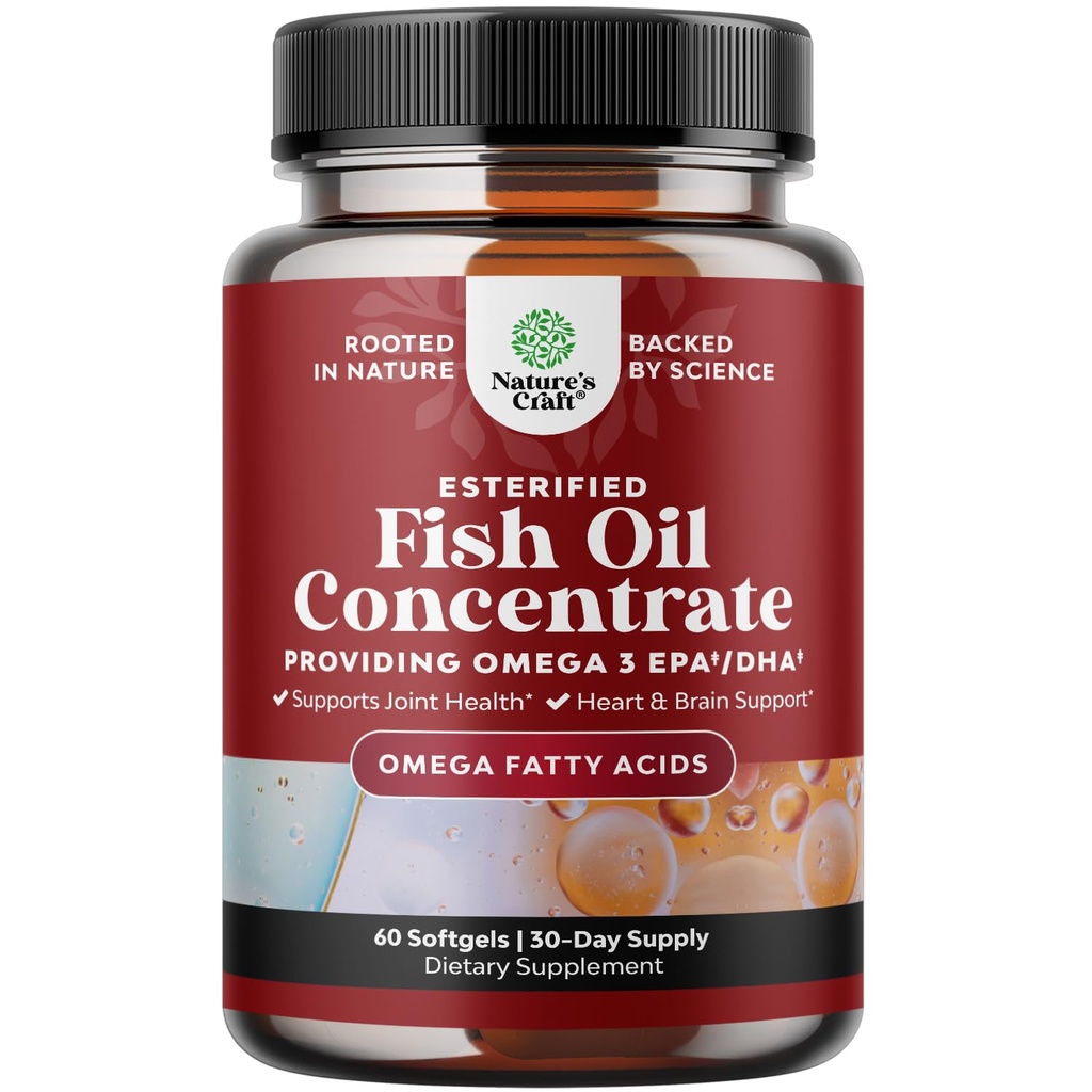 Omega 3 Fish Oil Supplement - EPA DHA Fish Oil Omega 3 Supplement with Immune ATM Beyin Vitaminleri - Mood Boost Liver Support ve PMS Relief Support Support için hizmet için Burpless 2000 mg