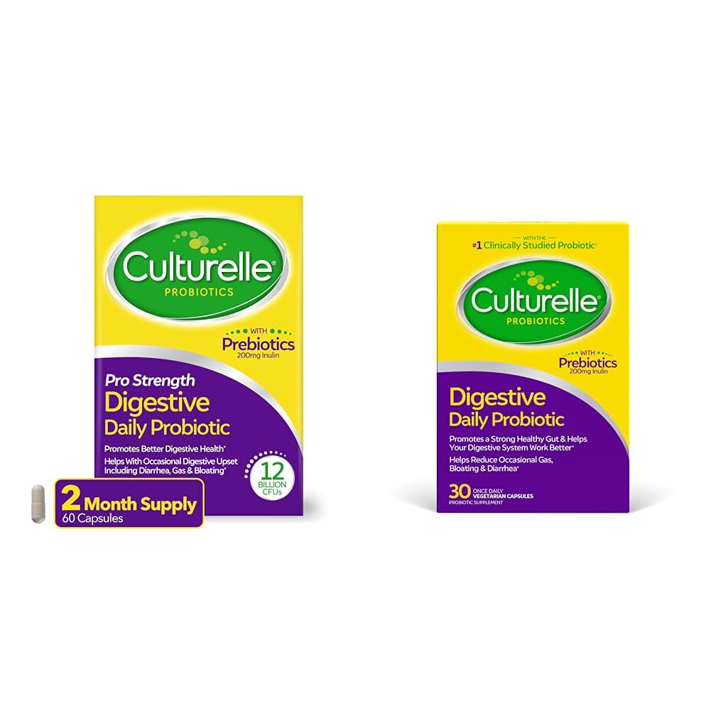 Culturelle Pro Strength Daily Probiyotik Digestive Health Capsules 60 Kont Daily Probiyotik Capsules Digestive Health 30 Count