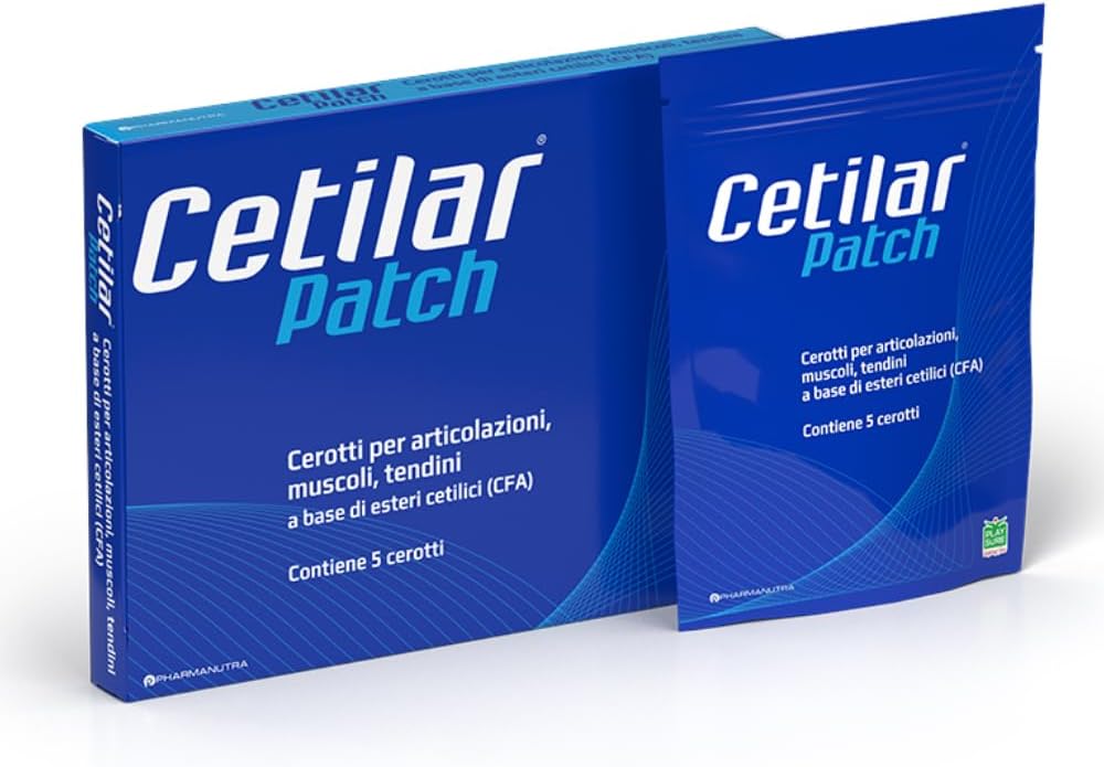 Cetilar Patch - Patentli Cetylated Fatty Asits ile Uzun Süreli Ortak ve Kas Ağrısı Yardımı, Geliştirilmiş Hareketlilik ve Spor Kurtarması - Ter & Su Dayanıklılığı - Doping Free