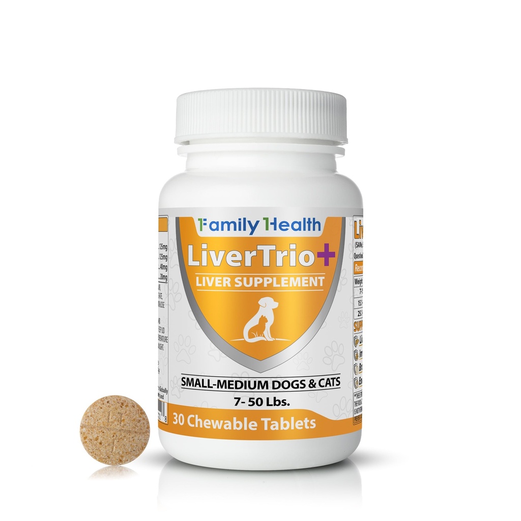 Küçük köpekler için kapsamlı Canlı Destek Supplement. Flavorful Chewable Tabletler Aynı, SPC, Silybin A+B, + Glutathione 30Ct (Küçük - Medium)