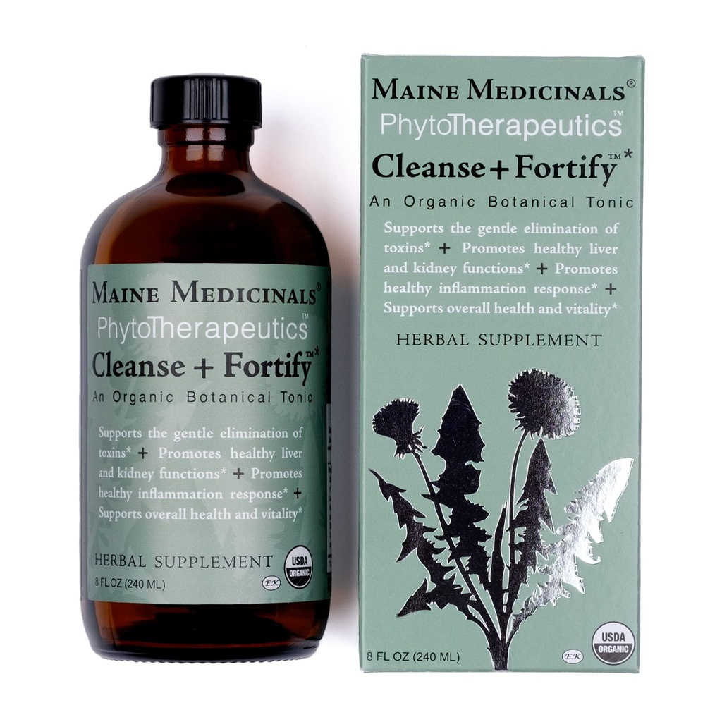 Cleanse + Fortify Organic Liver Detox and Kidney Cleanse with Adaptogens 8 fl oz (16 Servings) USDA Certified Organic