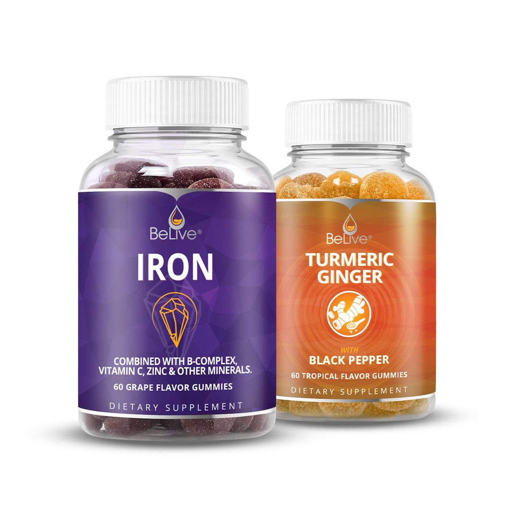 Kan Oksijeni için Canlı Demir ve Turmeric, Enerji, Immune Destek, Sağlıklı Cilt ve Hareketli Destek