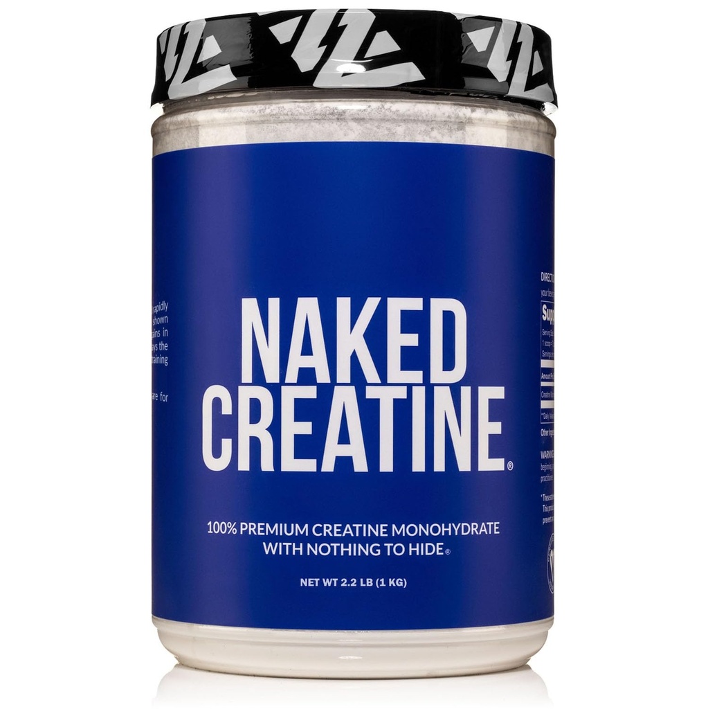 NAKED Pure Micronized Tinatine Monohidrat - 200 Hizmet, 1.000g Bulk - NSF sertifikalı, Vegan, Non-GMO, Gluten & Soy Free - Muscle Building, Strength Education, Gym & Fitness Supplement Supplement Supplement