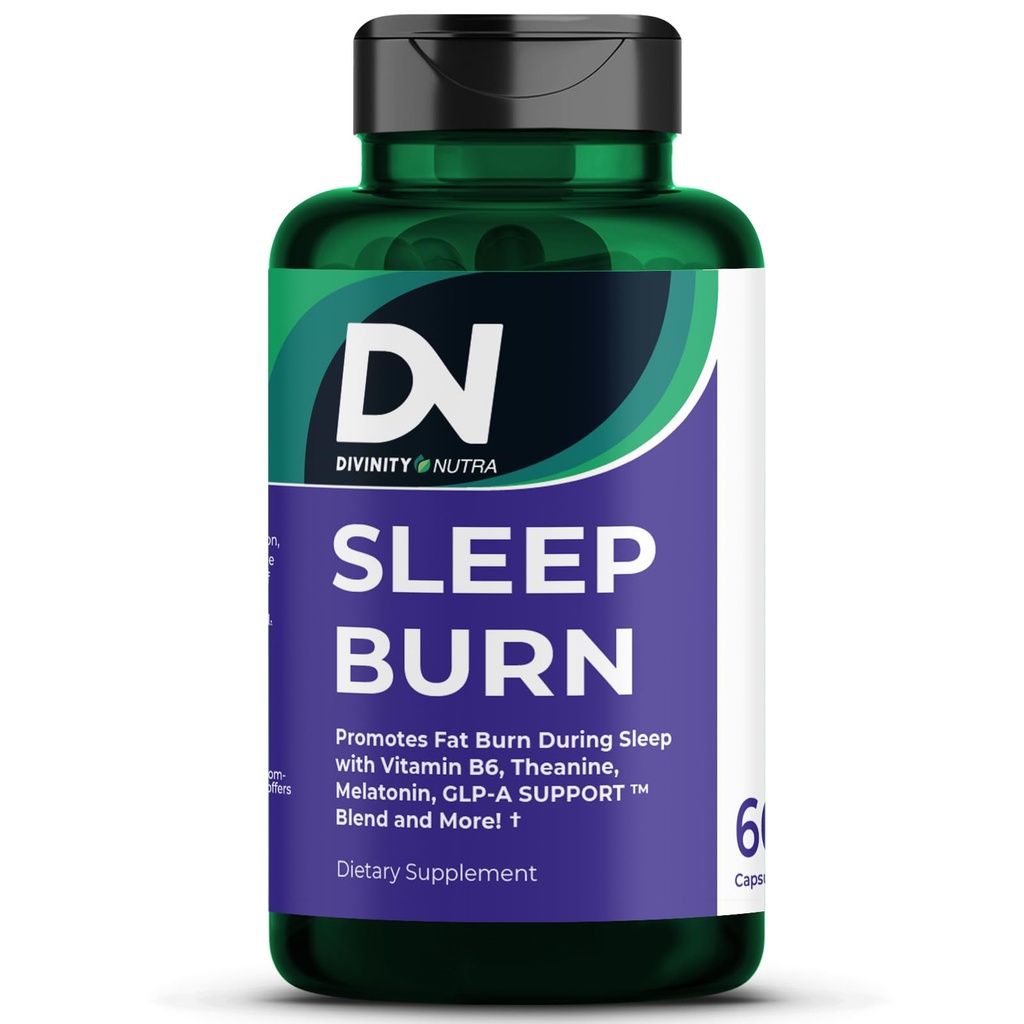 Sleep Burn Night Time Fat Burner,Night Sped Fat Burner ve Natural Sleep Support for Men and Women,Metabolism Branson with Vitamin B6,L-Theanine Melatonin Astragalus Ceylon Cinnamon Berberine 60ct