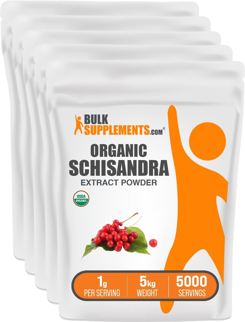BulkSupplements.com Organik Schisandra Extract Toz - Schisandra Supplement - Herbal Supplement, Gluten Free - hizmet başına 1000 mg, 5kg (11 lbs) (Pakete 5kg (11 lbs)