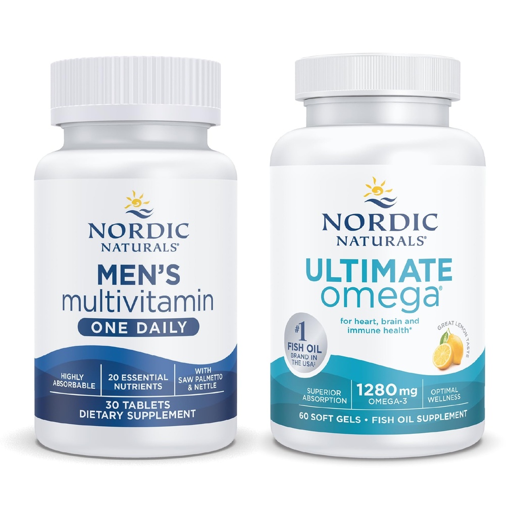 Nordic Naturals Start Pack - Erkeklerin Multivitamin One Daily, Ultimate Omega