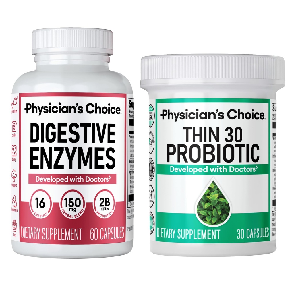 Doktor CHOICE - Beat Bloat + Support Kilo Management Sche: Digestive Enzymes + İnce-30 Probiyotik