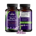 Black Elderberry Capsules | 180 Count | Sambucus Elderberry Vitamins, Non-GMO, Gluten Free, Organik Yaşlılık Sambucus Nigraberry