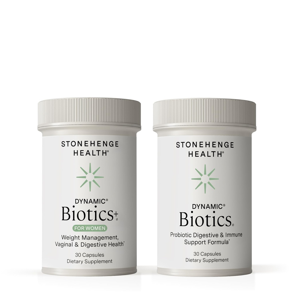 Stonehenge Health Dynamic Biotics+ for Women + Dynamic Biotics Probiyotiks Sche Supplements to Support Digestive & Feminine Health Dynamic Biotics+ for Women + Dynamic Biotics Probiyotiks Sche Supplements to Support Digestive & Feminine Health