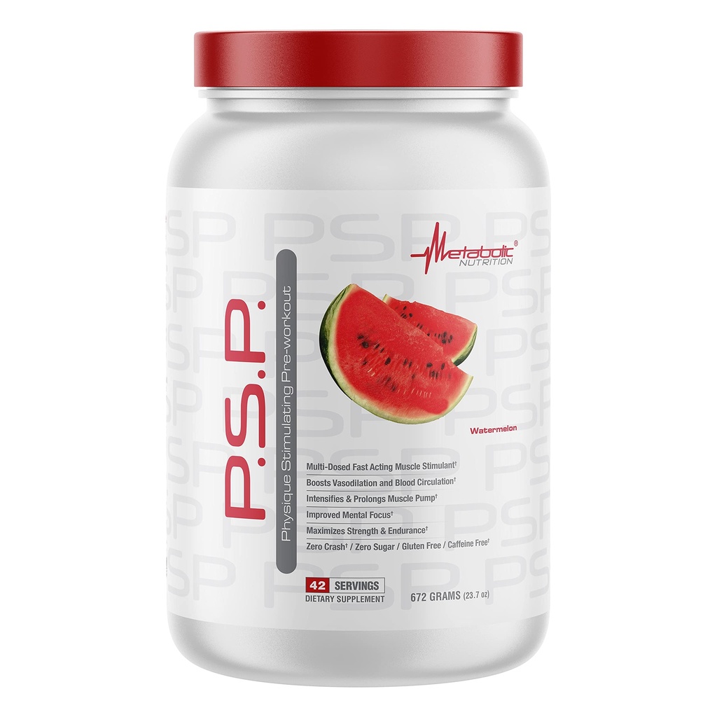 Metabolik Beslenme P.S.P. Fiique Stimulating PreWorkout 672g Zero Sugar Caffeine Free (Watermelon)