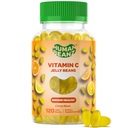 Yetişkinler için C Jelly Bean Gummies, Immune Support Diyetary Supplements, Vegetarian, 120 Citrus Jelly Beans, Kosher