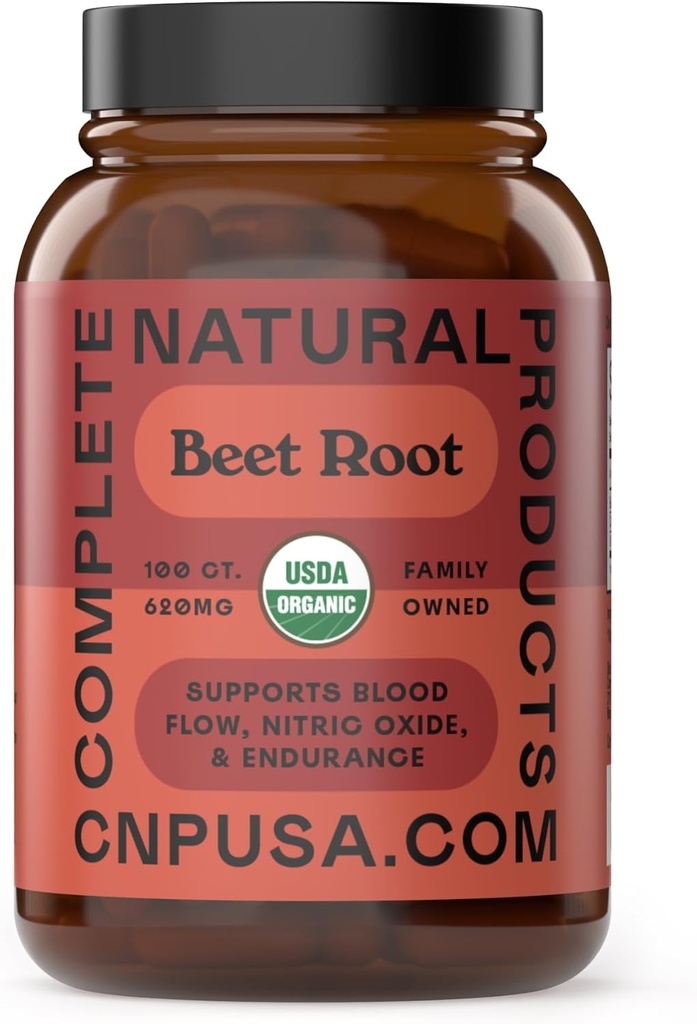 Organik Arıt Kök Capsules 620 mg | 100 Kont | Pure Beetroot Toz | Plant-Based, Non-GMO, Vegan Supplement | USA Made Herbal Capsules