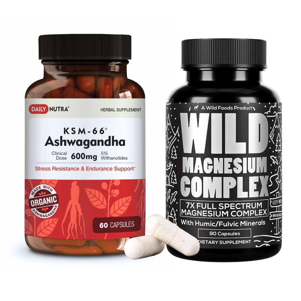 Magnezyum Kompleksi (90 caps) & KSM-66 Ashwagandha (60 caps)